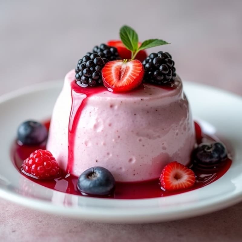 Protein Greek Yogurt Mousse with Mixed Berries