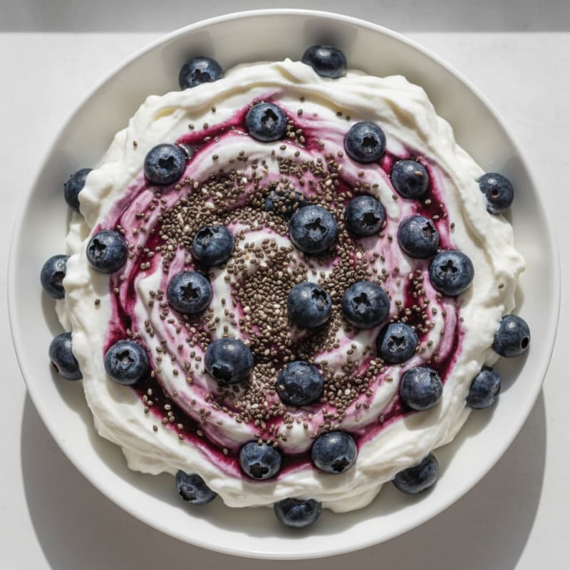 Silky Greek Yogurt Protein Pudding with Berries