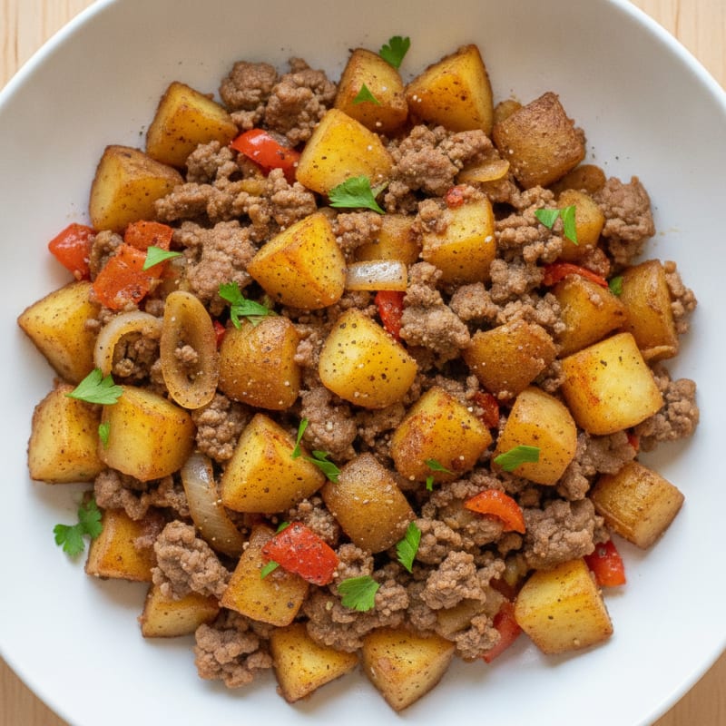 Ground Beef and Potato Hash