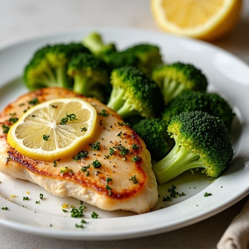 Lemon-Herb Roasted Chicken with Crispy Roasted Broccoli