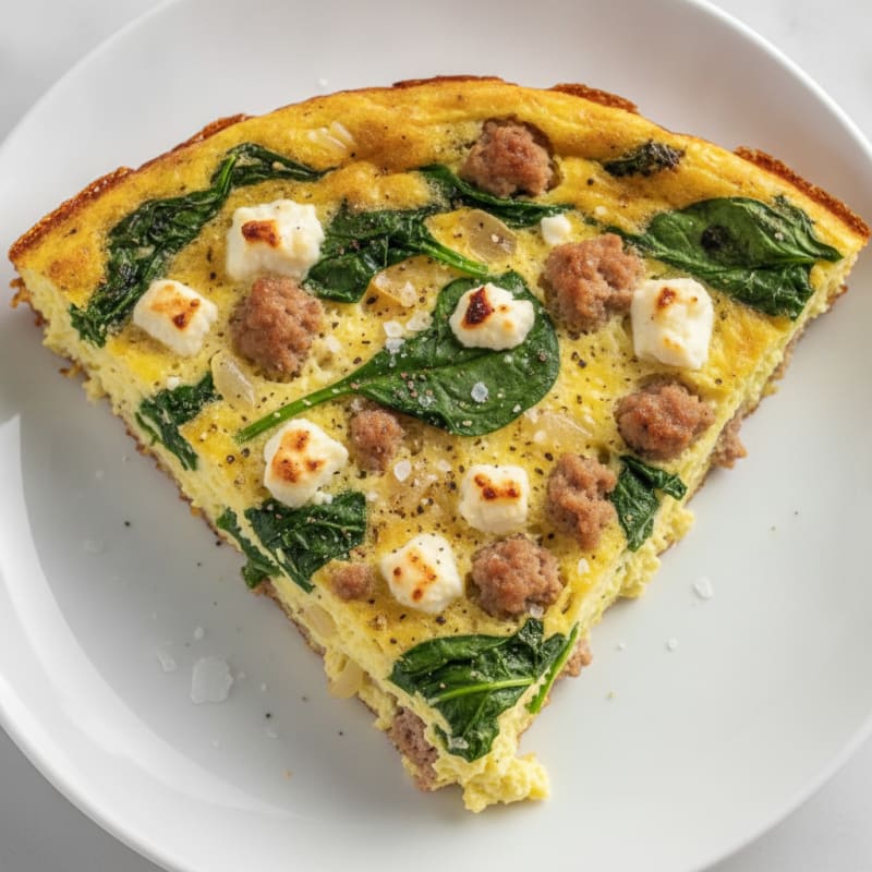 Sausage and Spinach Egg Bake