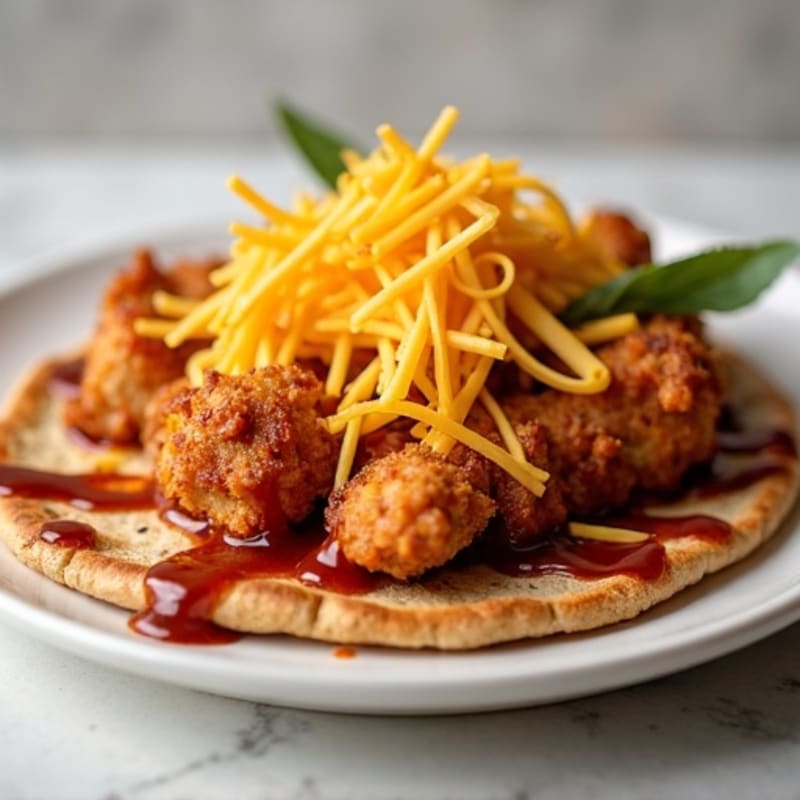 Crispy BBQ Ranch Chicken Flatbread