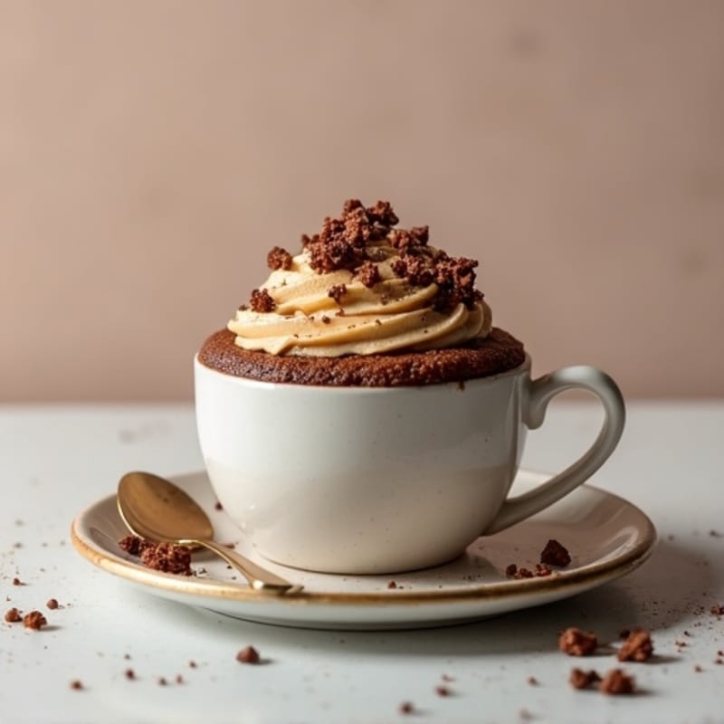 Quick Fudgy Chocolate Protein Mug Cake