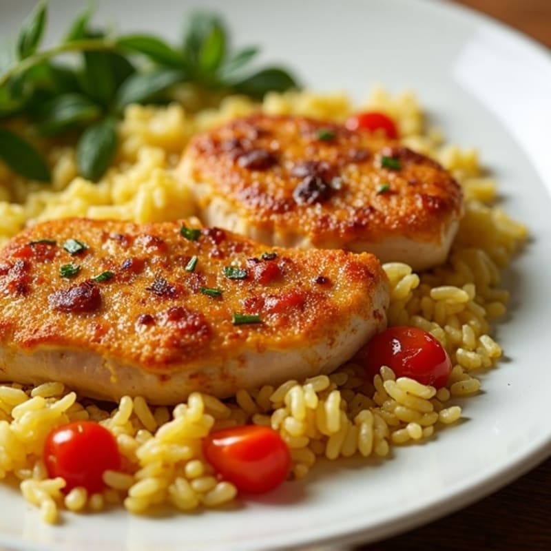 Saffron-Spiced Chicken and Yellow Rice Skillet