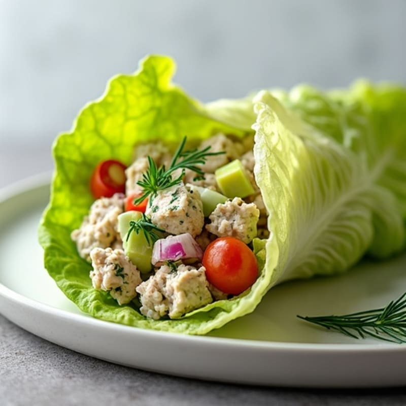 Herb-Seasoned Tuna Salad Lettuce Wrap