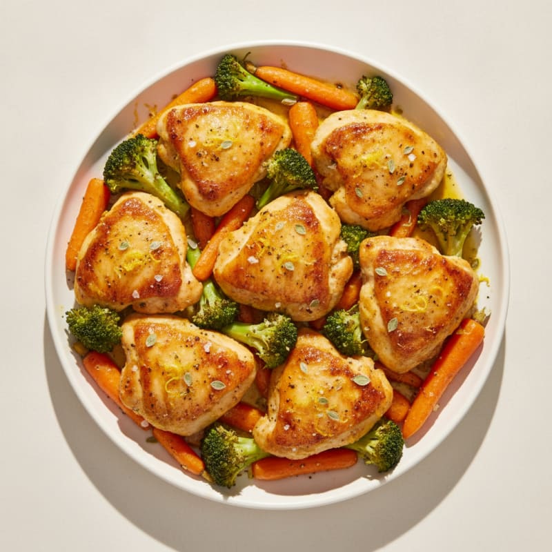 Lemon-Herb Roasted Chicken Thighs with Vegetables