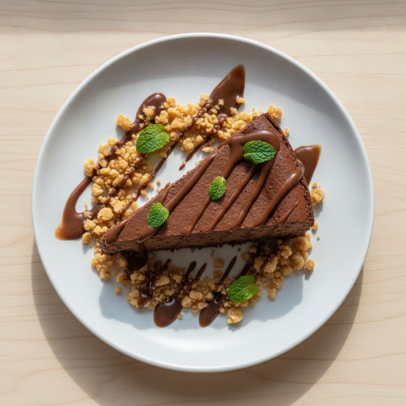 Chocolate Protein Cheesecake with Nut Crust