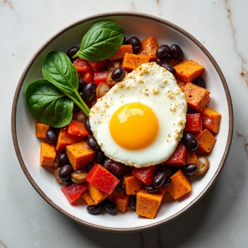 Protein-Packed Sweet Potato Hash with Eggs