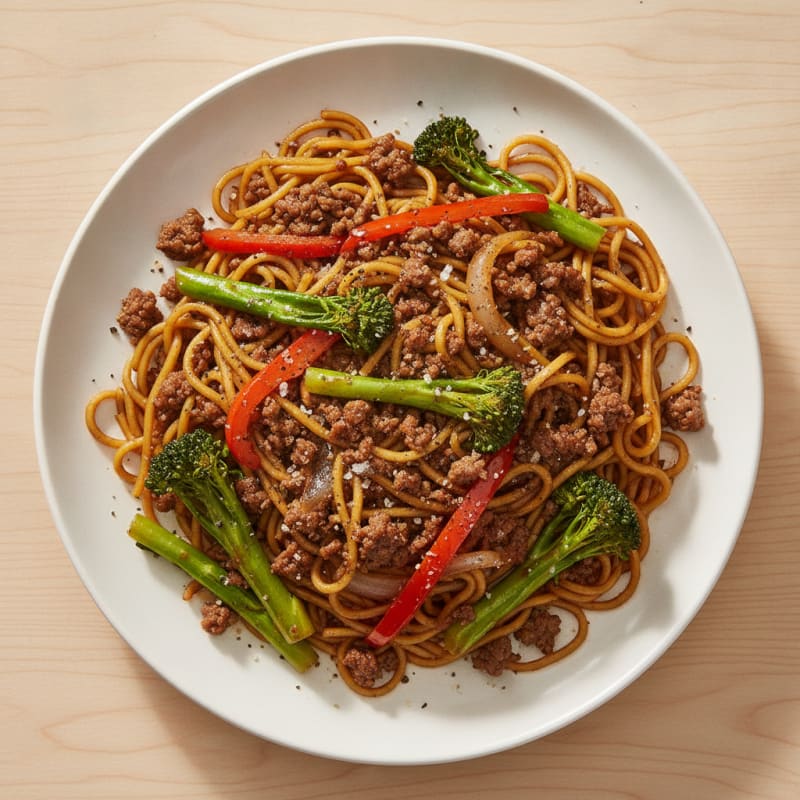 Teriyaki Beef Mince Hokkien Noodles
