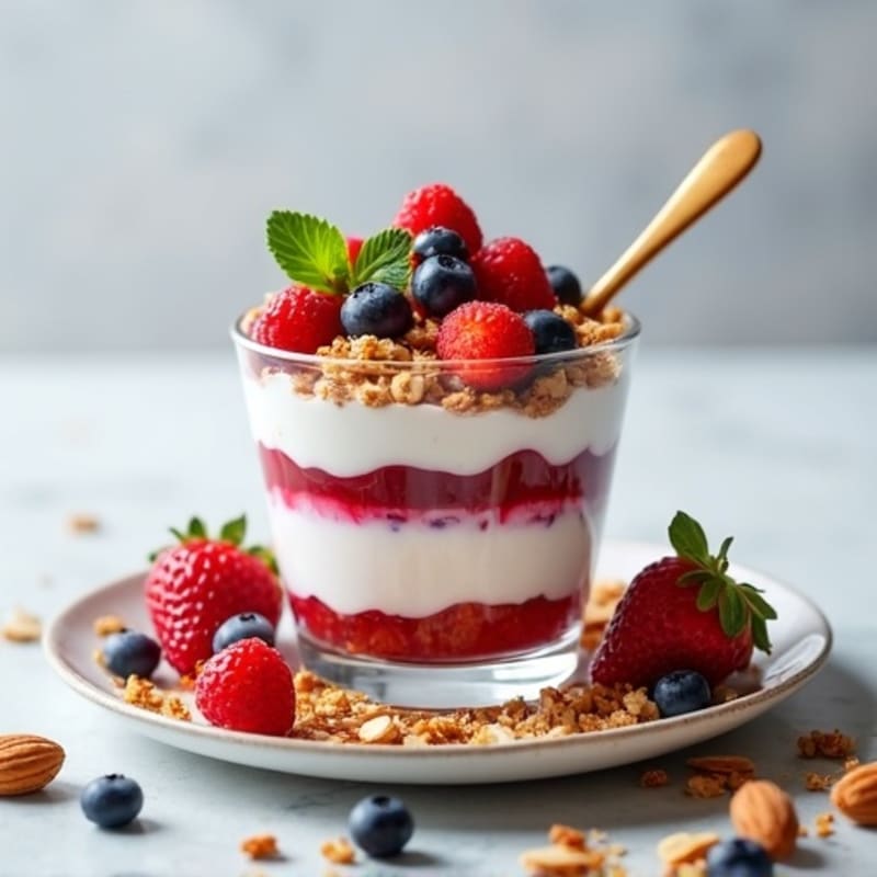 Creamy Greek Yogurt Protein Parfait with Mixed Berries