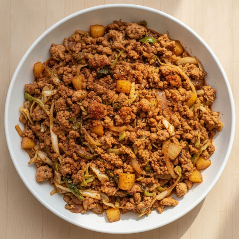 Smoked Paprika Turkey and Cabbage Skillet