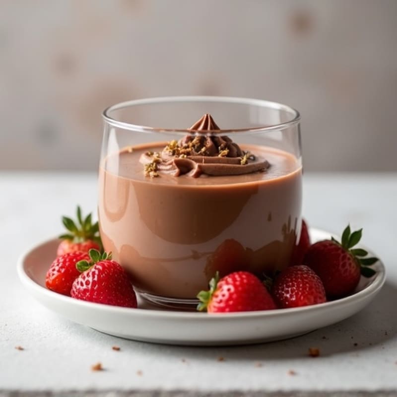 Silky Chocolate Protein Pudding with Almond Butter Swirl