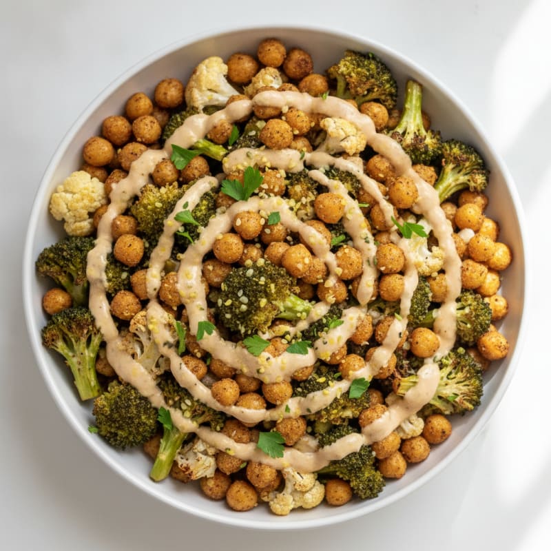 Roasted Vegetable and Chickpea Bowl
