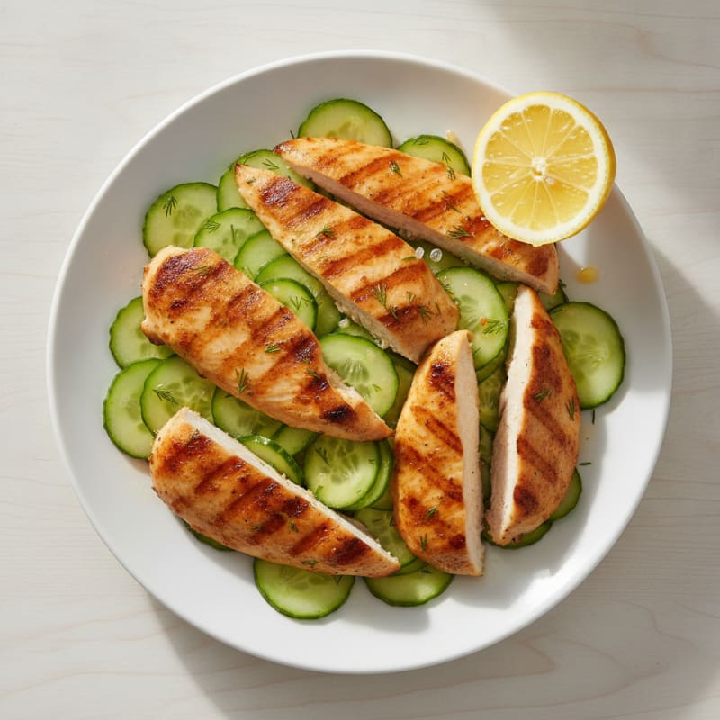 Grilled Chicken Cucumber Salad