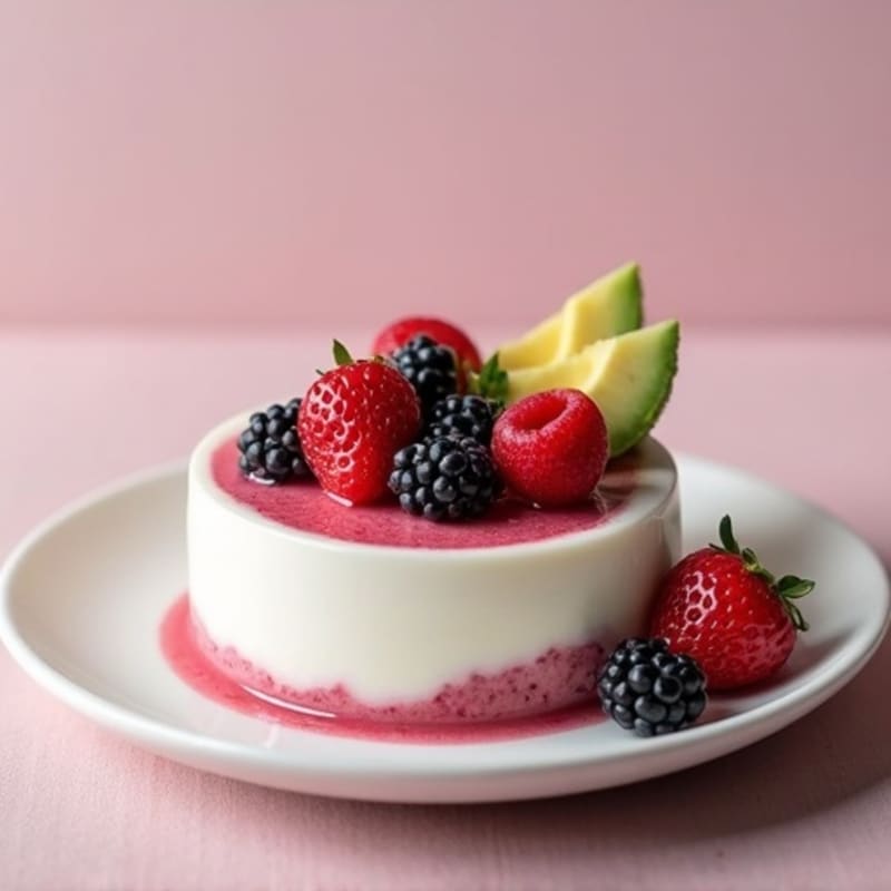 Greek Yogurt Protein Mousse with Mixed Berries