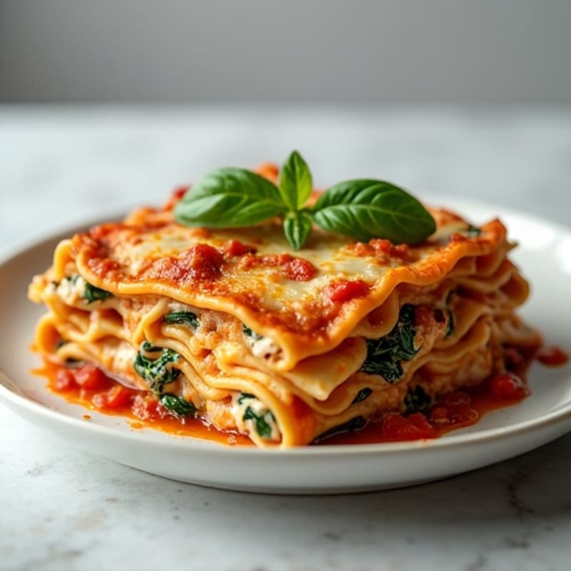 Lean Ground Turkey Lasagna Skillet with Creamy Ricotta and Spinach