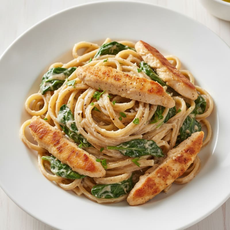 Creamy Garlic Parmesan Chicken Fettuccine