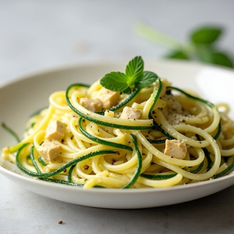 Creamy Cashew Alfredo with Zucchini Noodles