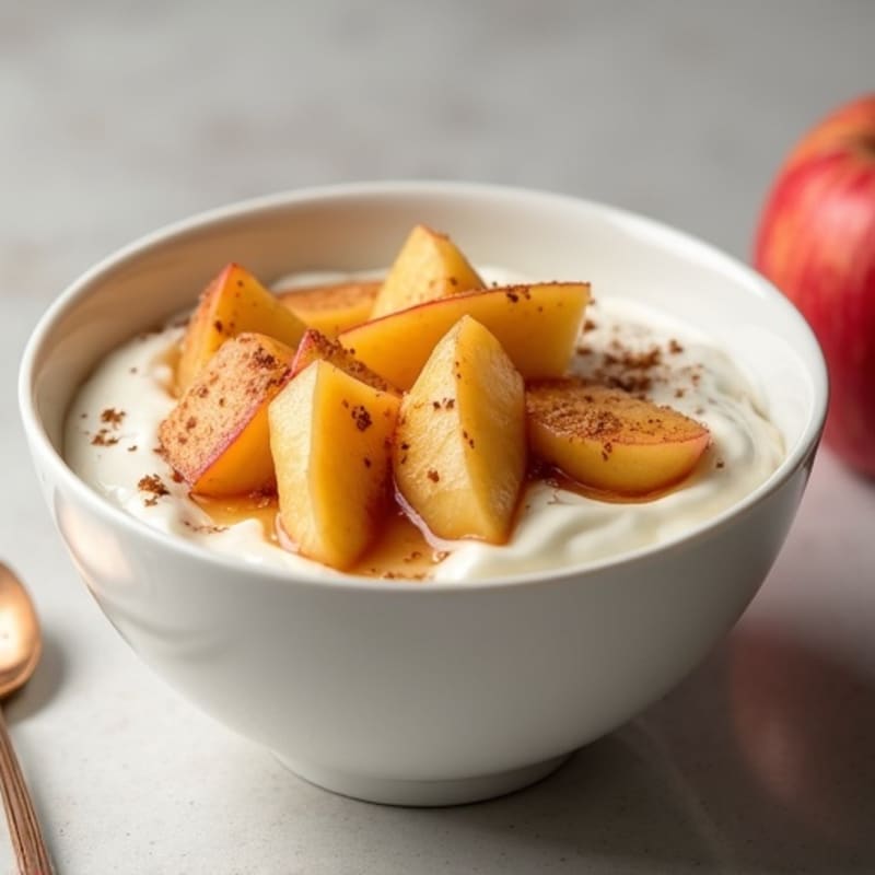 Cinnamon-Caramelized Apple Protein Yogurt Bowl