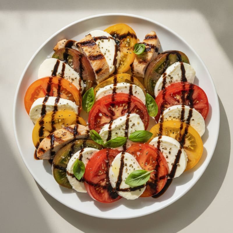 Heirloom Tomato Caprese Salad with Balsamic Glaze