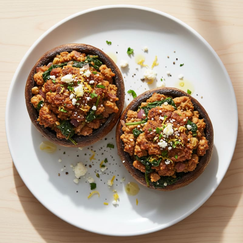 Zesty Stuffed Portobello Mushrooms with Herbs