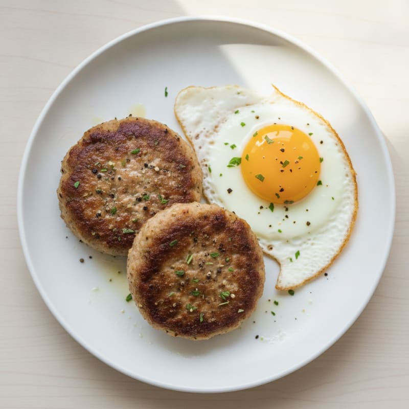 Savory Breakfast Egg and Turkey Sausage Patties