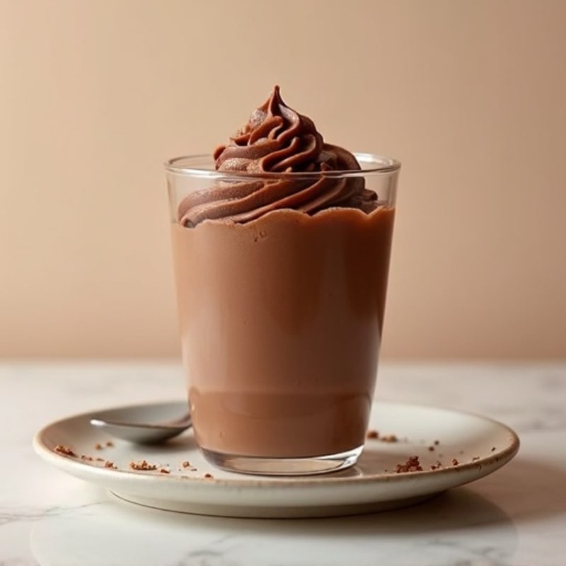 Silky Chocolate Protein Pudding with Peanut Butter Swirl