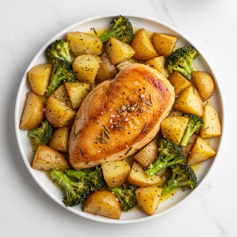 Golden Herb-Roasted Chicken and Potatoes