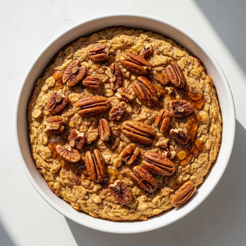 Golden Maple Pecan Baked Oatmeal