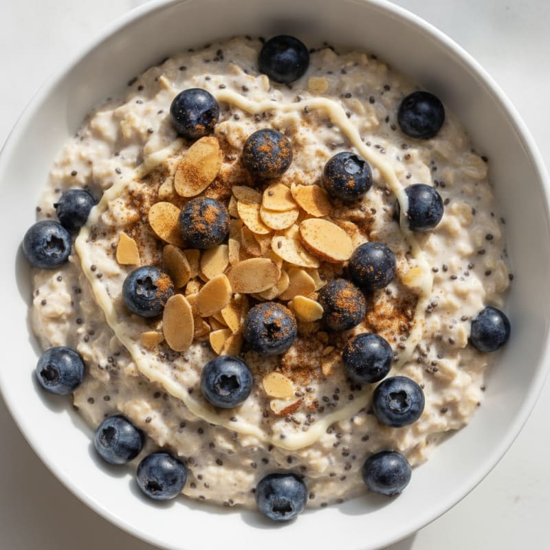 Berry-Almond Overnight Oats with Chia