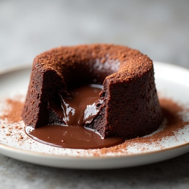 Protein-Rich Dark Chocolate Lava Cake
