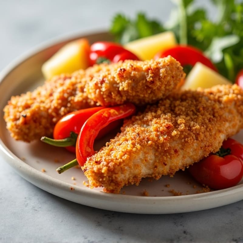 Crispy Sweet & Sour Chicken with Roasted Bell Peppers and Pineapple