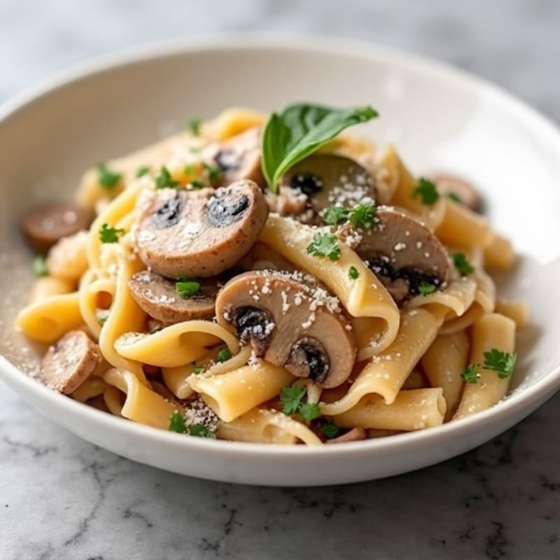 Creamy Truffle Mushroom Whole Wheat Pasta