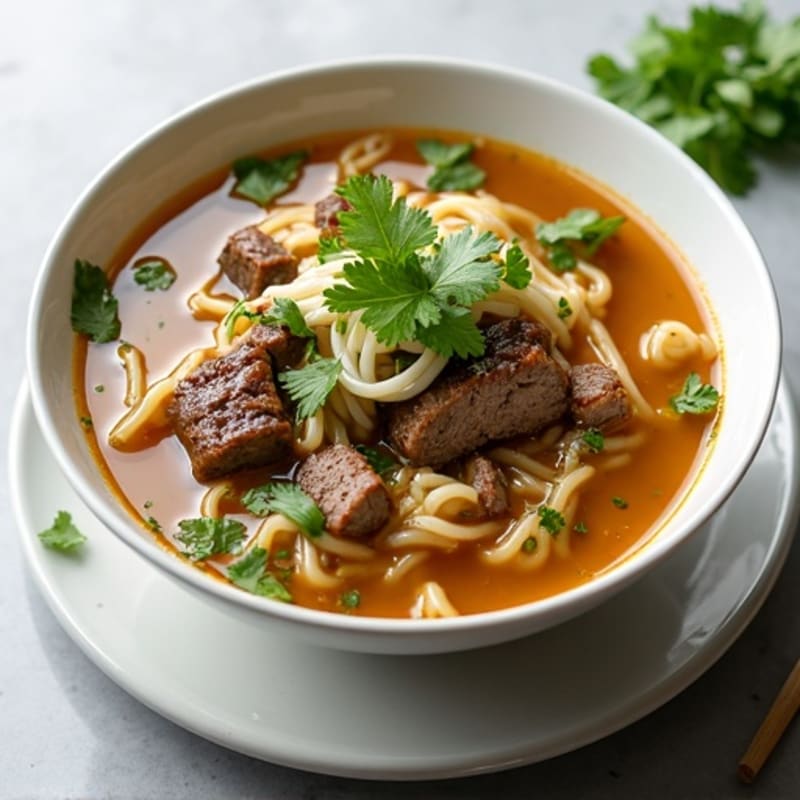 Lemongrass Beef Rice Noodle Soup