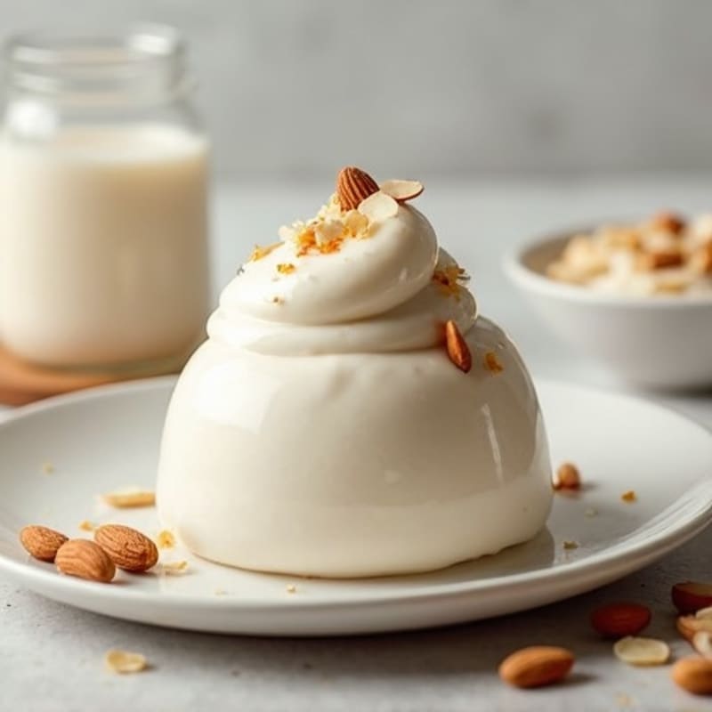 Silky Greek Yogurt Protein Pudding with Almonds