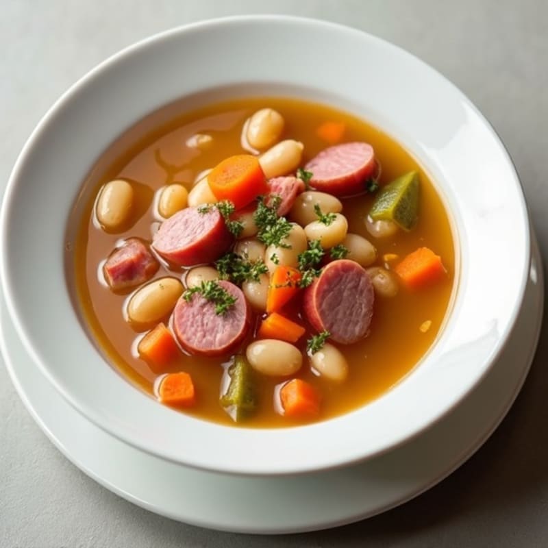 Hearty Smoked Ham and White Bean Soup