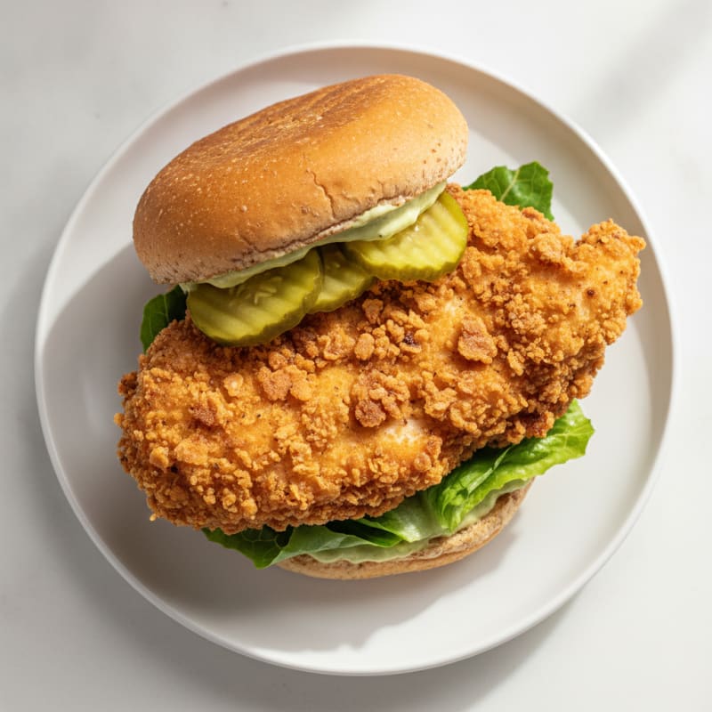 Crispy Buttermilk Air-Fried Chicken Sandwich