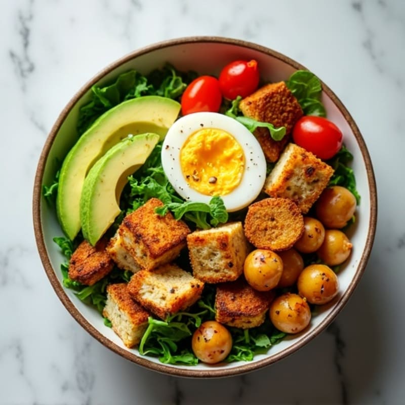 Crispy Avocado Salad Bowl