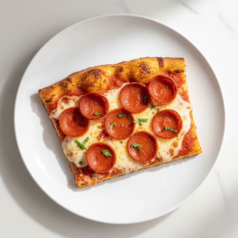 Golden Crispy Pepperoni Pizza Slice