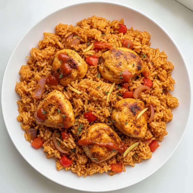 West African Jollof Rice with Chicken