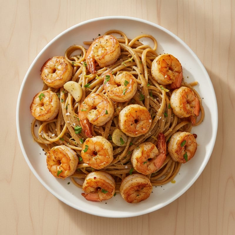 Garlic Butter Shrimp Scampi with Linguine