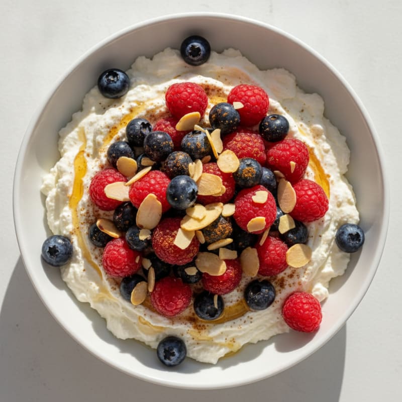 Whipped Cottage Cheese with Berries