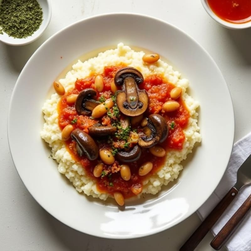Hearty Mushroom Ragu with Creamy Cauliflower Mash