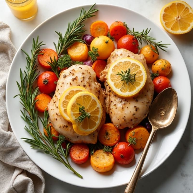 Sheet Pan Lemon Herb Chicken with Roasted Root Vegetables