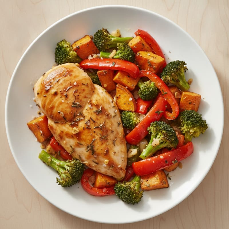 Herb-Roasted Chicken with Roasted Vegetables