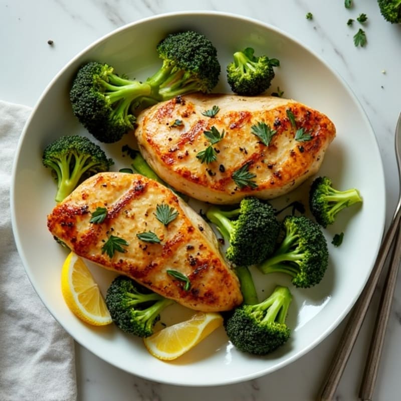 Sheet Pan Roasted Chicken and Broccoli