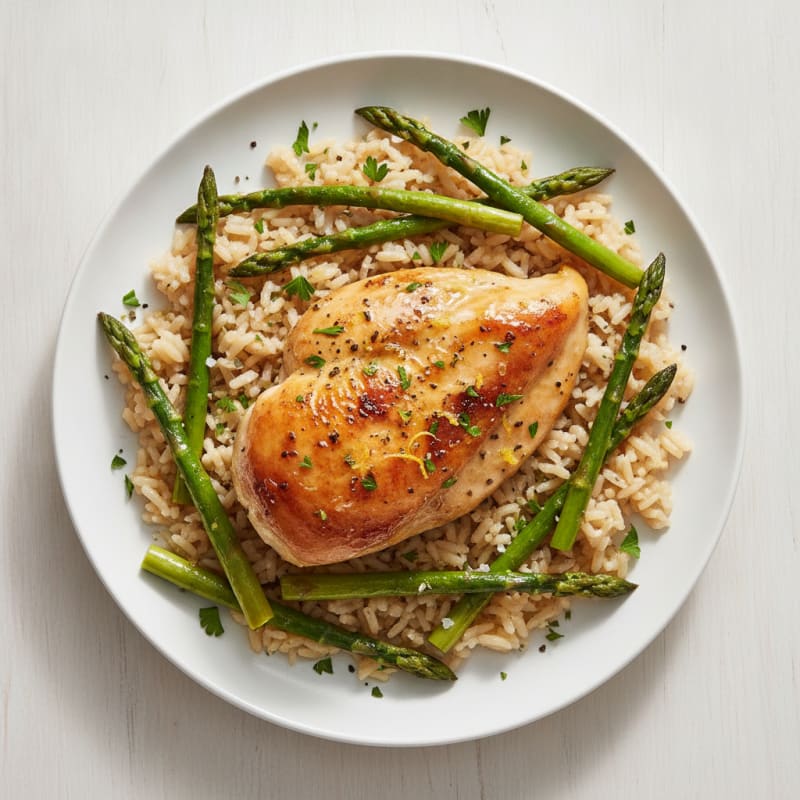 Lemon Herb Roasted Chicken with Rice