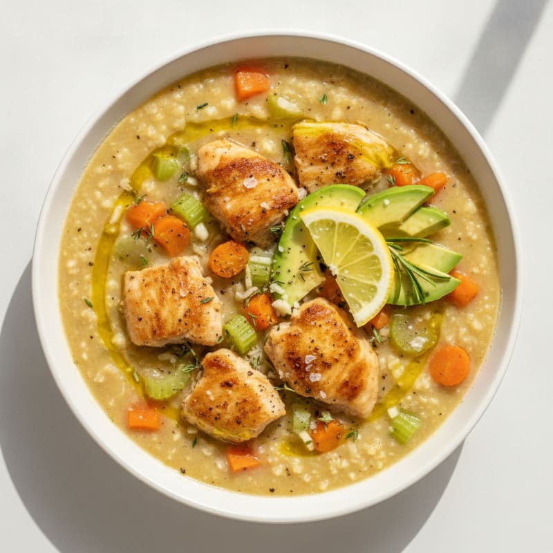 Chicken Cauliflower Rice Soup