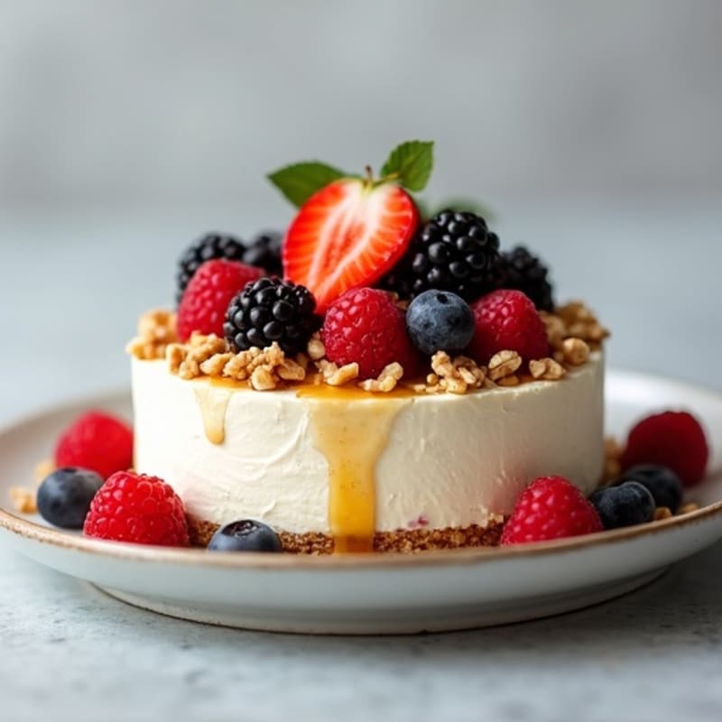 Silky Greek Yogurt Protein Cheesecake