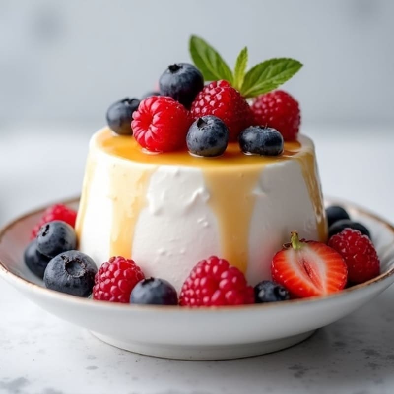 Creamy Greek Yogurt Parfait with Protein Powder and Mixed Berries
